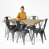Buy Hairpin 150x90 Dining Table + X6 Bistrot Metalix Chair Black 59922 at MyFaktory